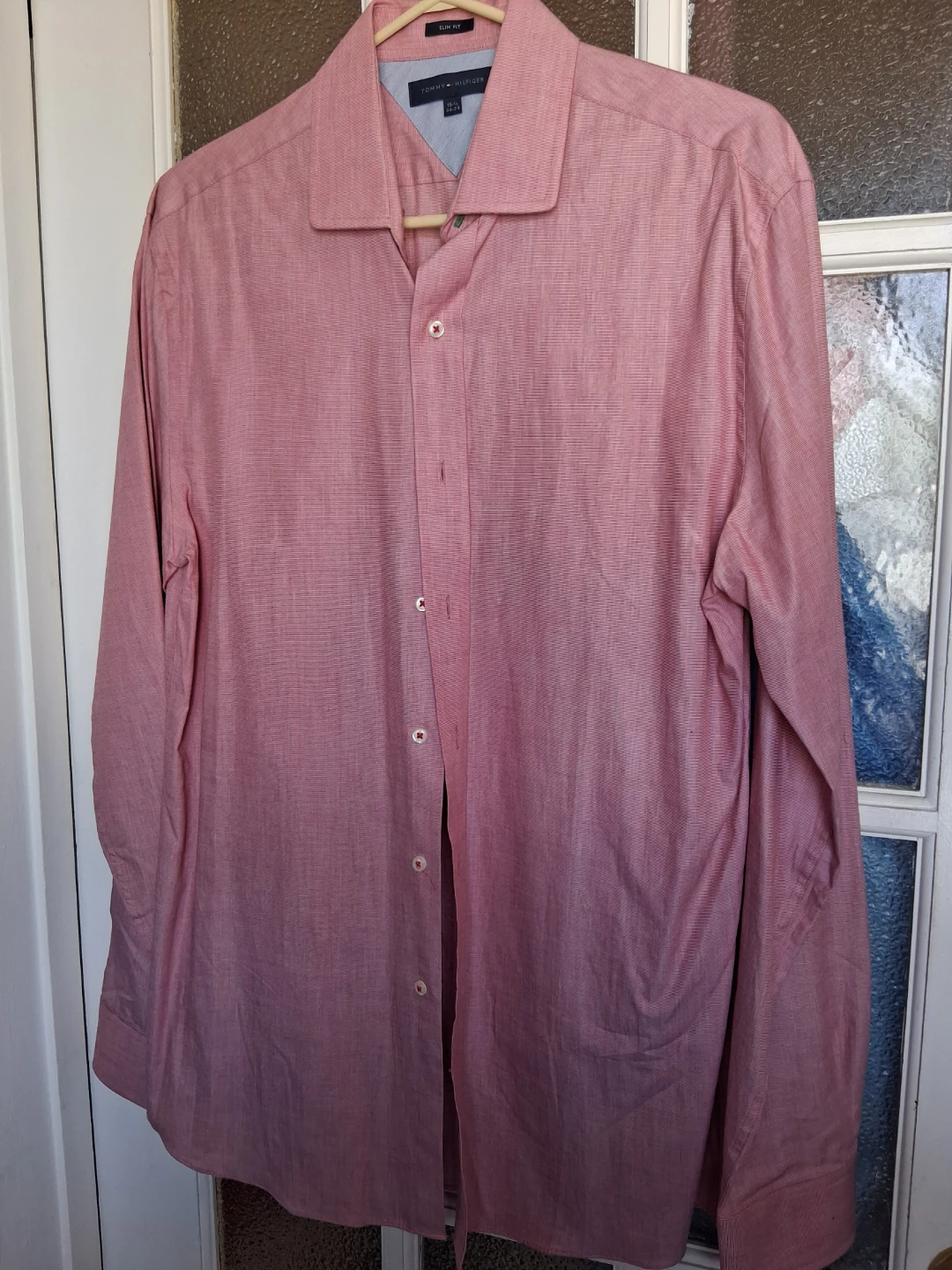 Tommy Hilfiger Slim Fit Dress Shirt - Red - Size 15-1/2 34-35 - photo 2