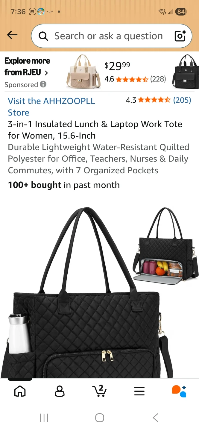3-in-1 Quilted Work Tote Bag - photo 4