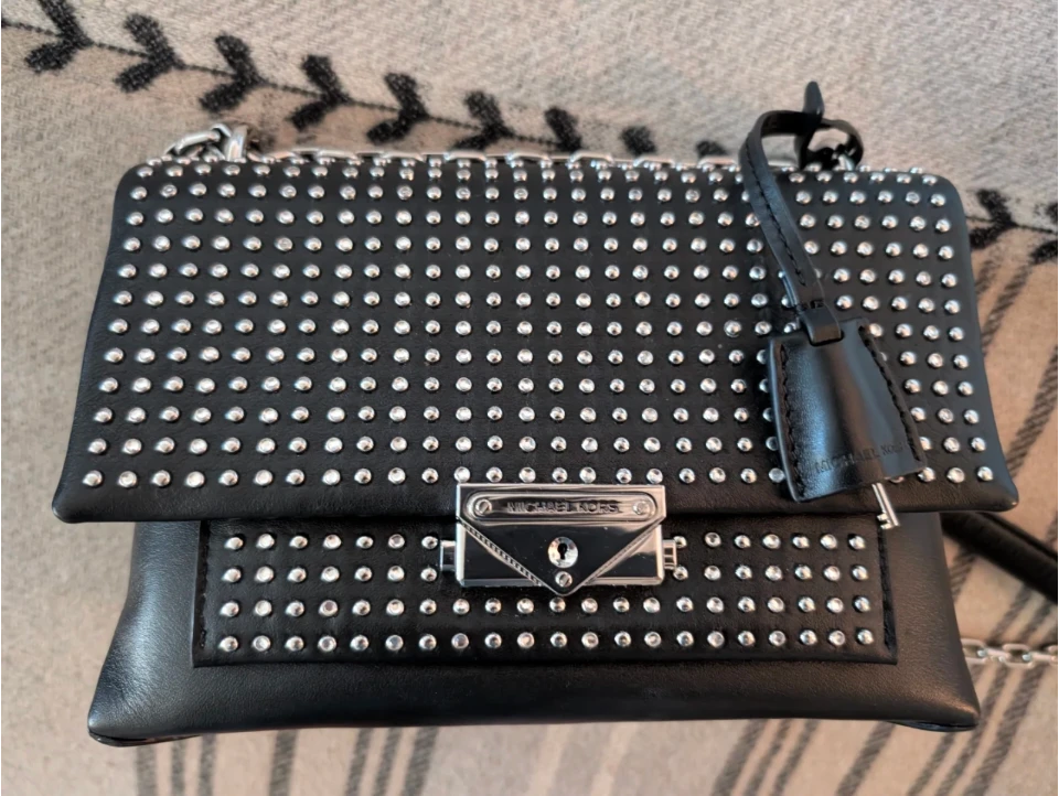 Michael Kors Studded Leather Shoulder Bag