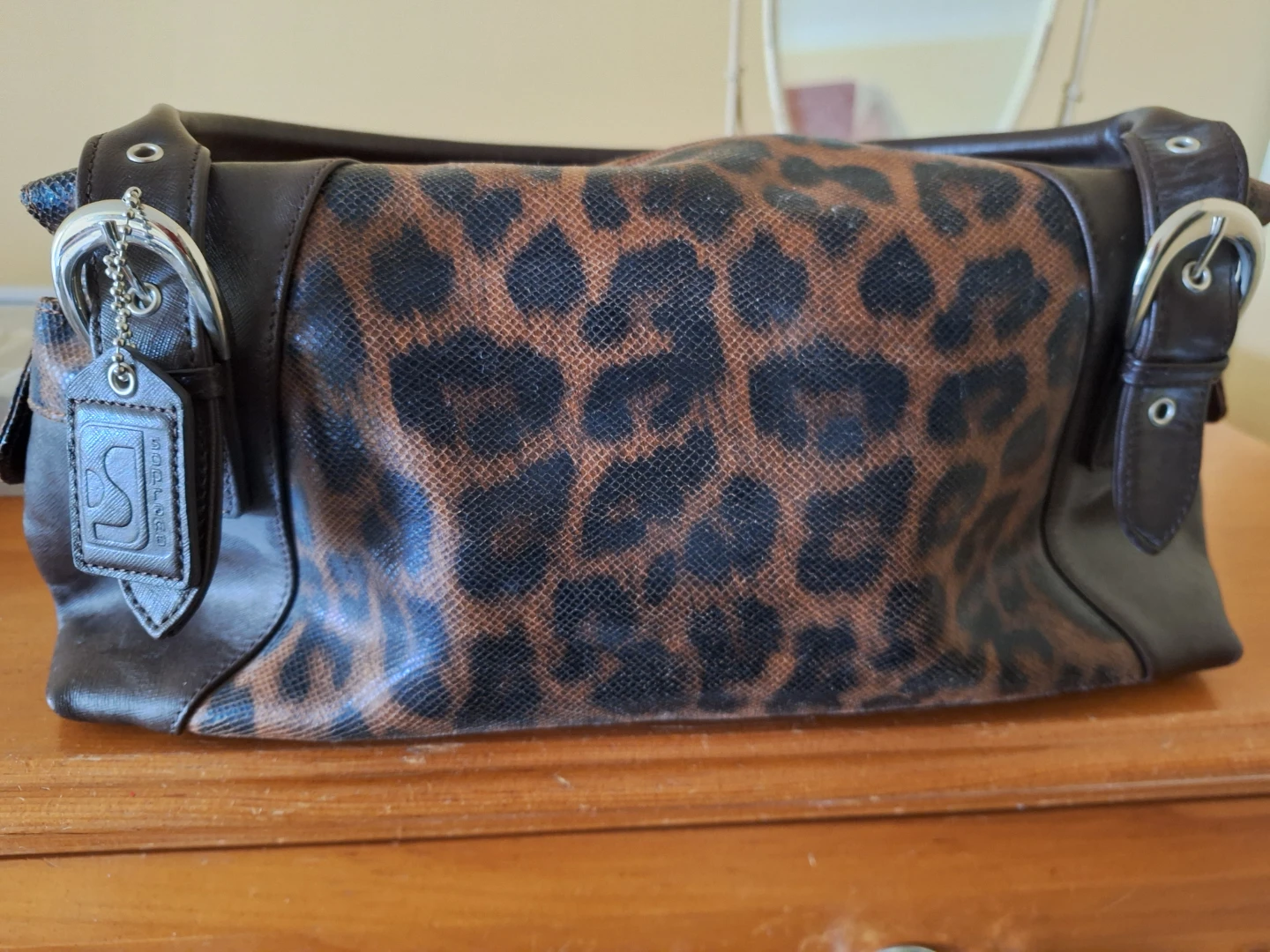 Sak leather leopard print handbag - photo 3