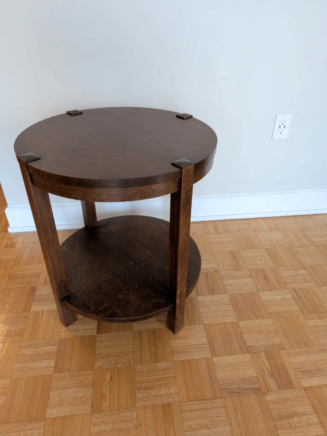 Round Two-Tiered Side Table