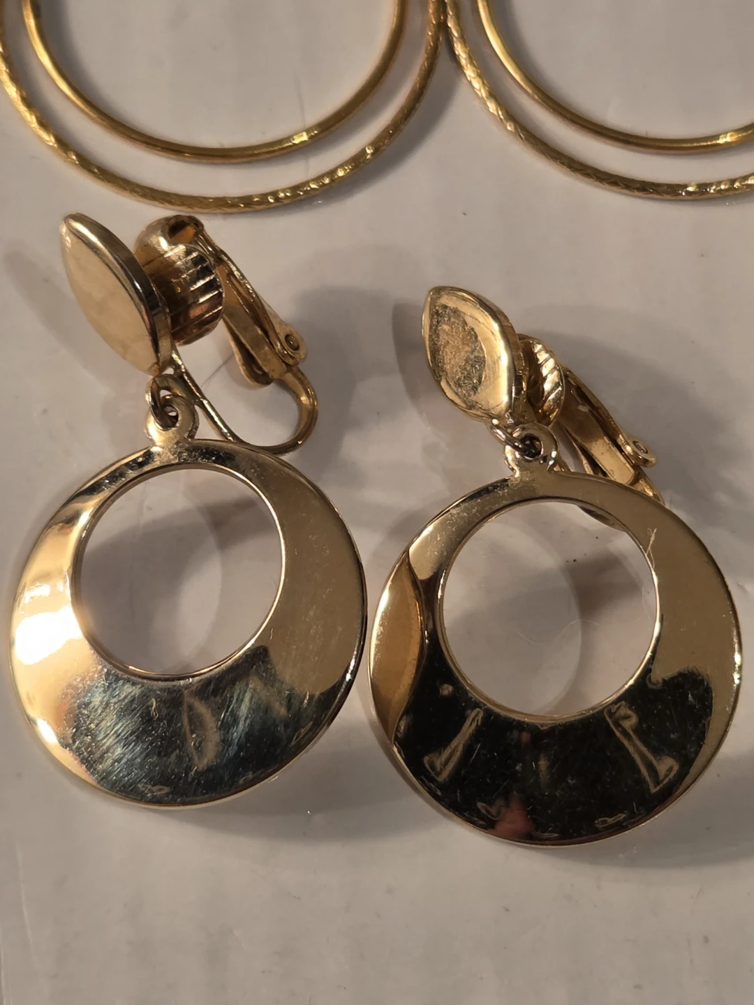 Assorted Gold Tone Clip-On and Pierced Earrings - photo 5