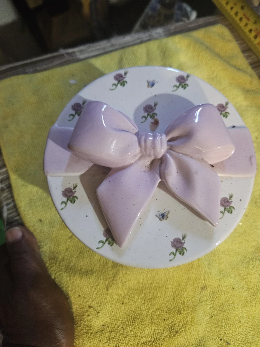 Ceramic Trinket Box with Pink Bow - photo 3