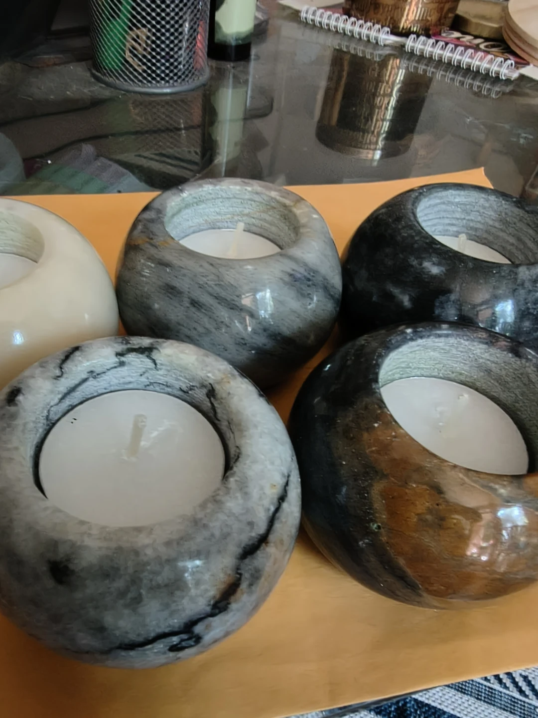 MARBLE tea light candle holders - photo 2