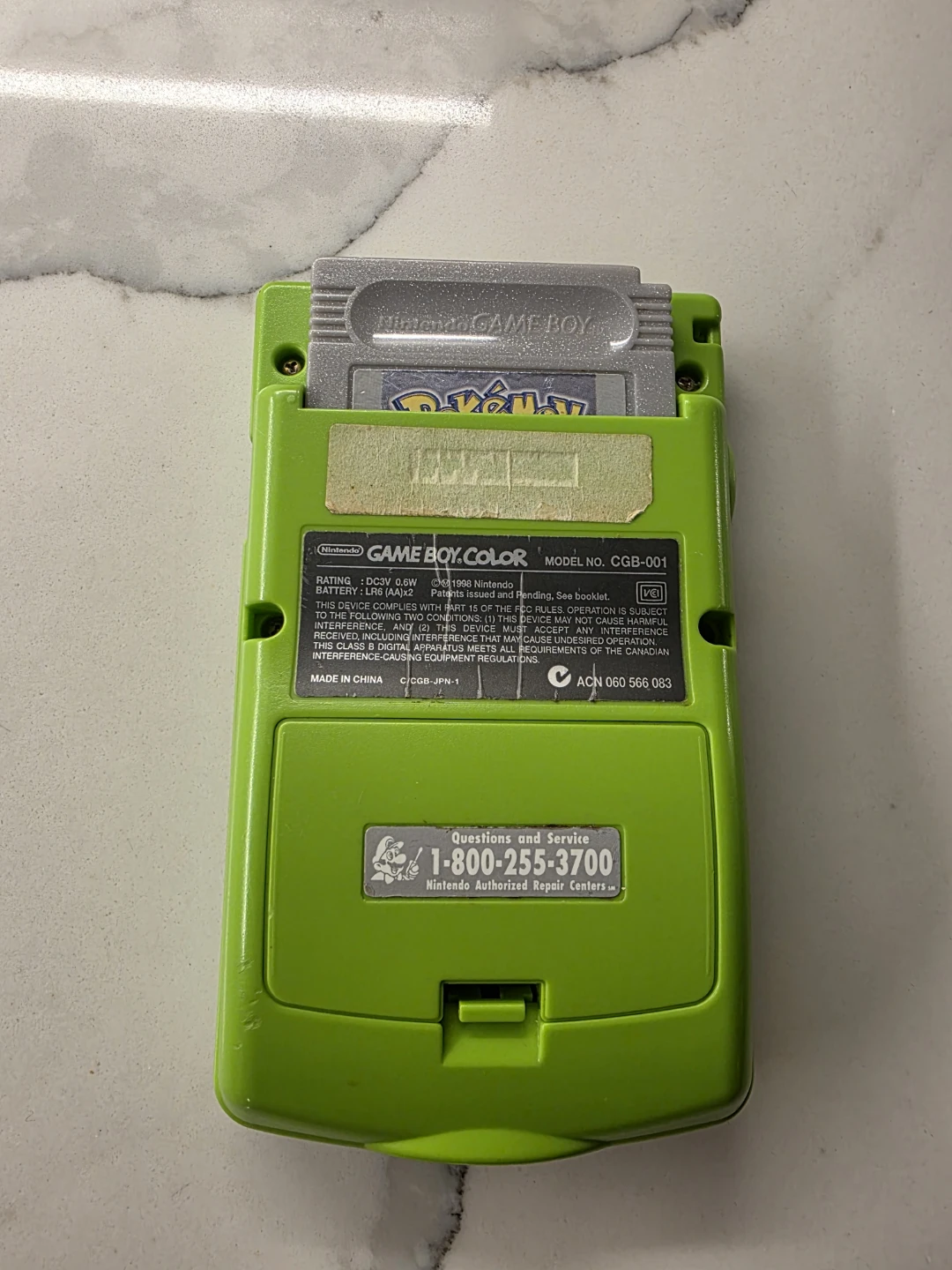 Used Nintendo Game Boy Color Lime Green - photo 2