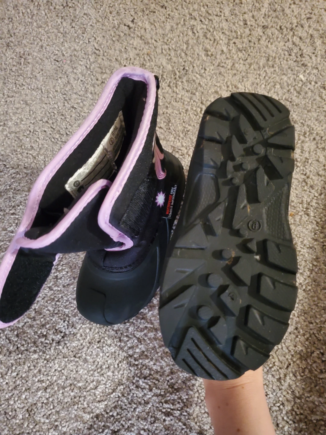 Kids Waterproof Unicorn Winter Boots size 9 - photo 2