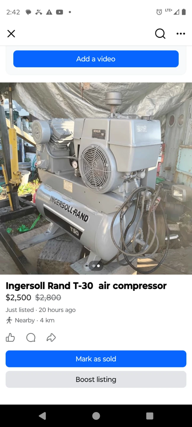 Ingersoll Rand T-30 air compressor - photo 3
