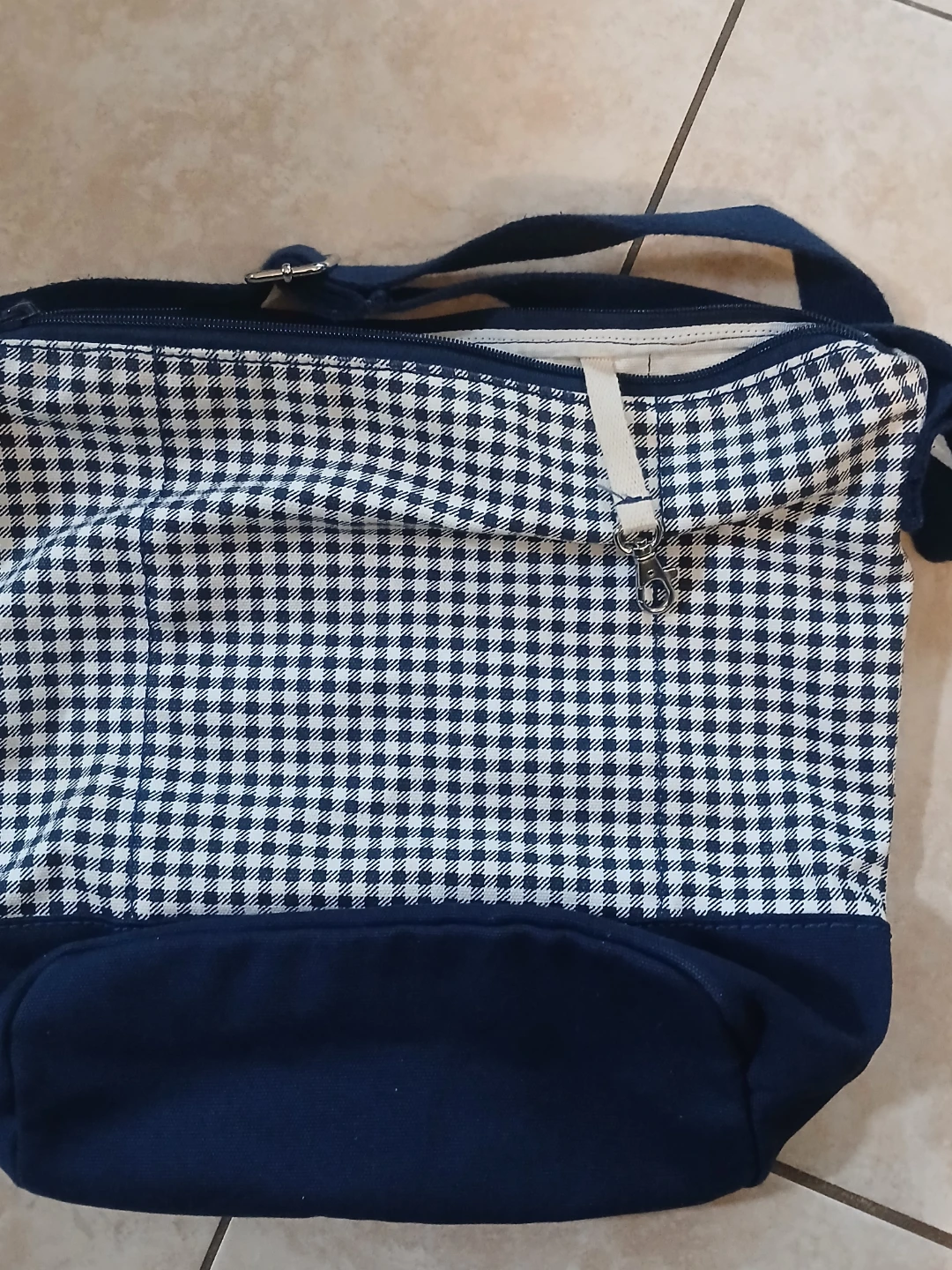 Lands' End Gingham Messenger Bag - photo 2