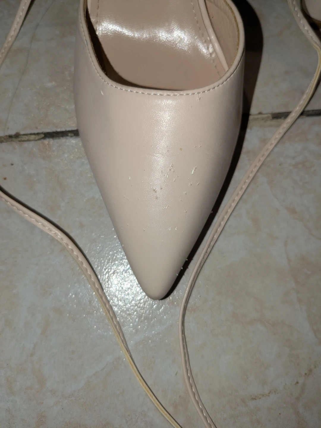 Pinkish beige lace up heels - photo 4