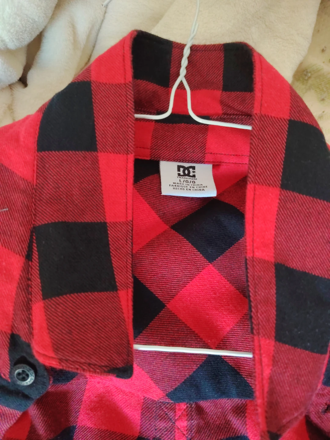 DC Shoes Flannel Shirt - Red/Black Plaid - XL/TG