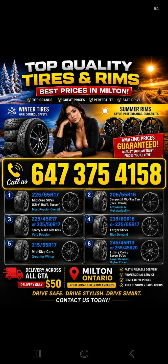 Most of Used tires sizes ( best prices)