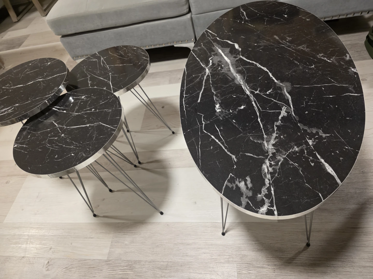 Coffee and matching nesting tables - photo 2