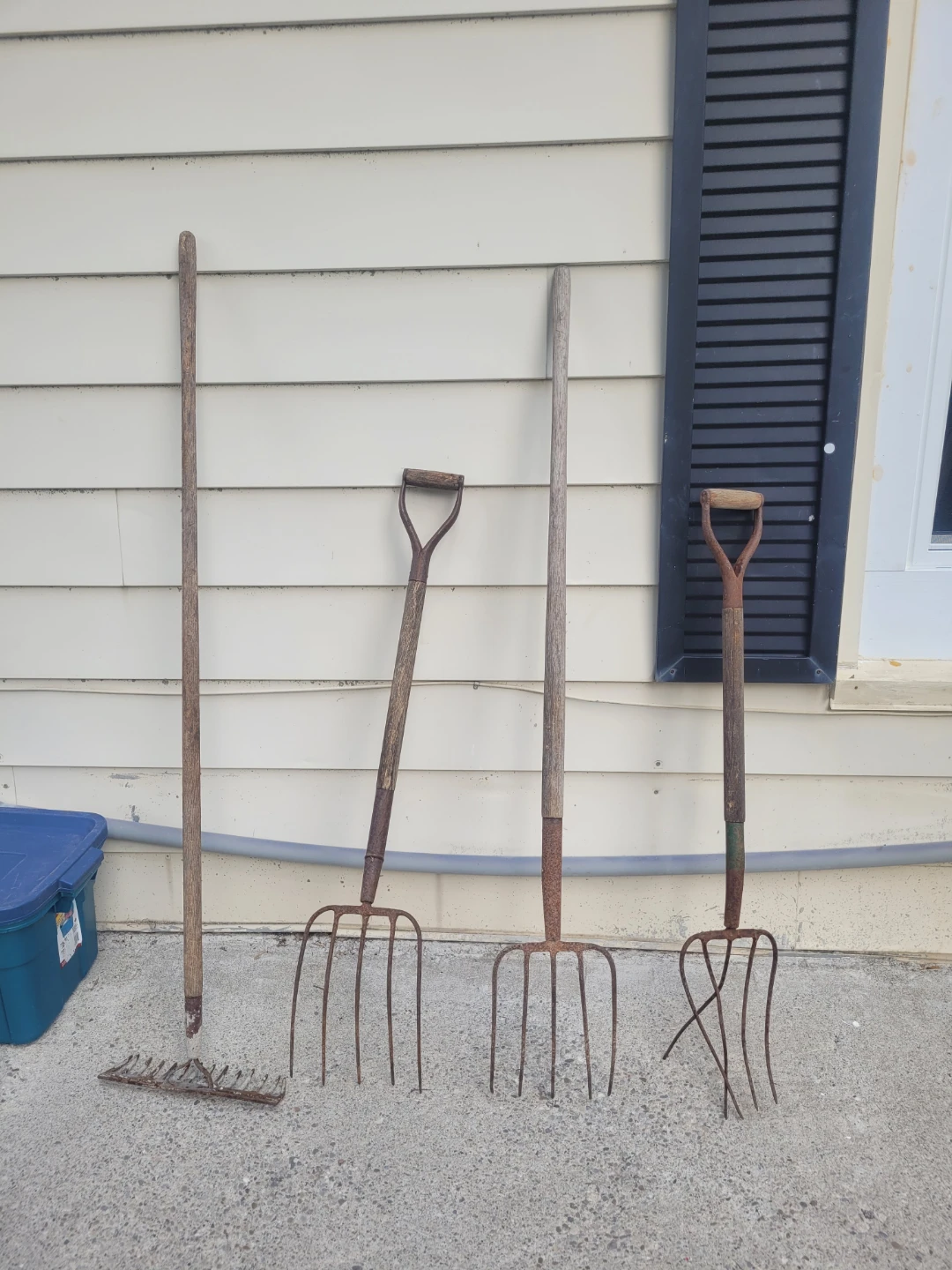 Pitch forks and rake