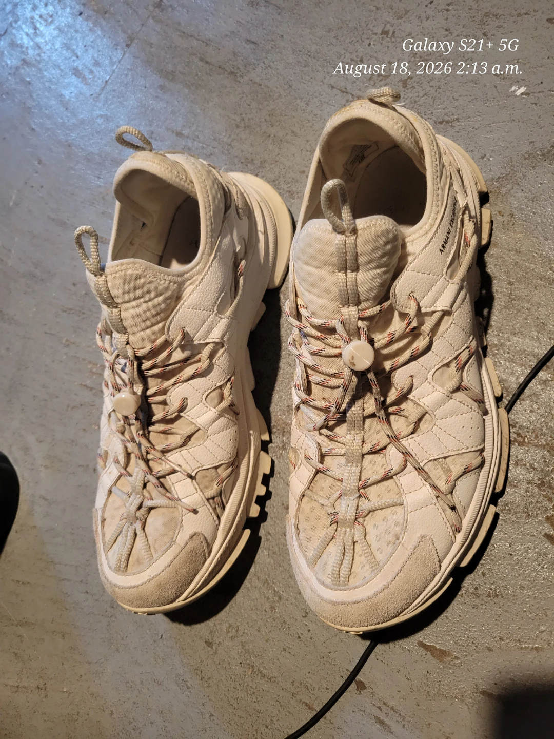 Armani Exchange White Sneakers size 12