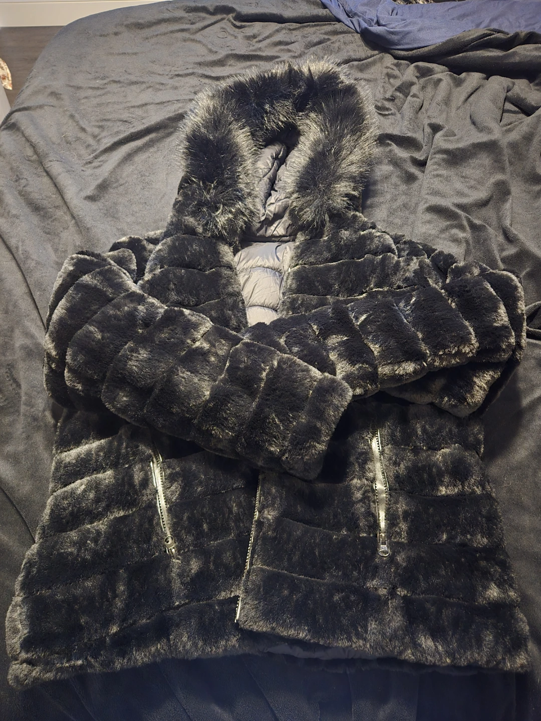 Womens small faux fur jacket