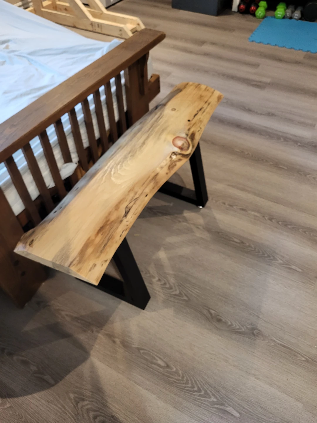 Live Edge Wooden Bench - photo 2