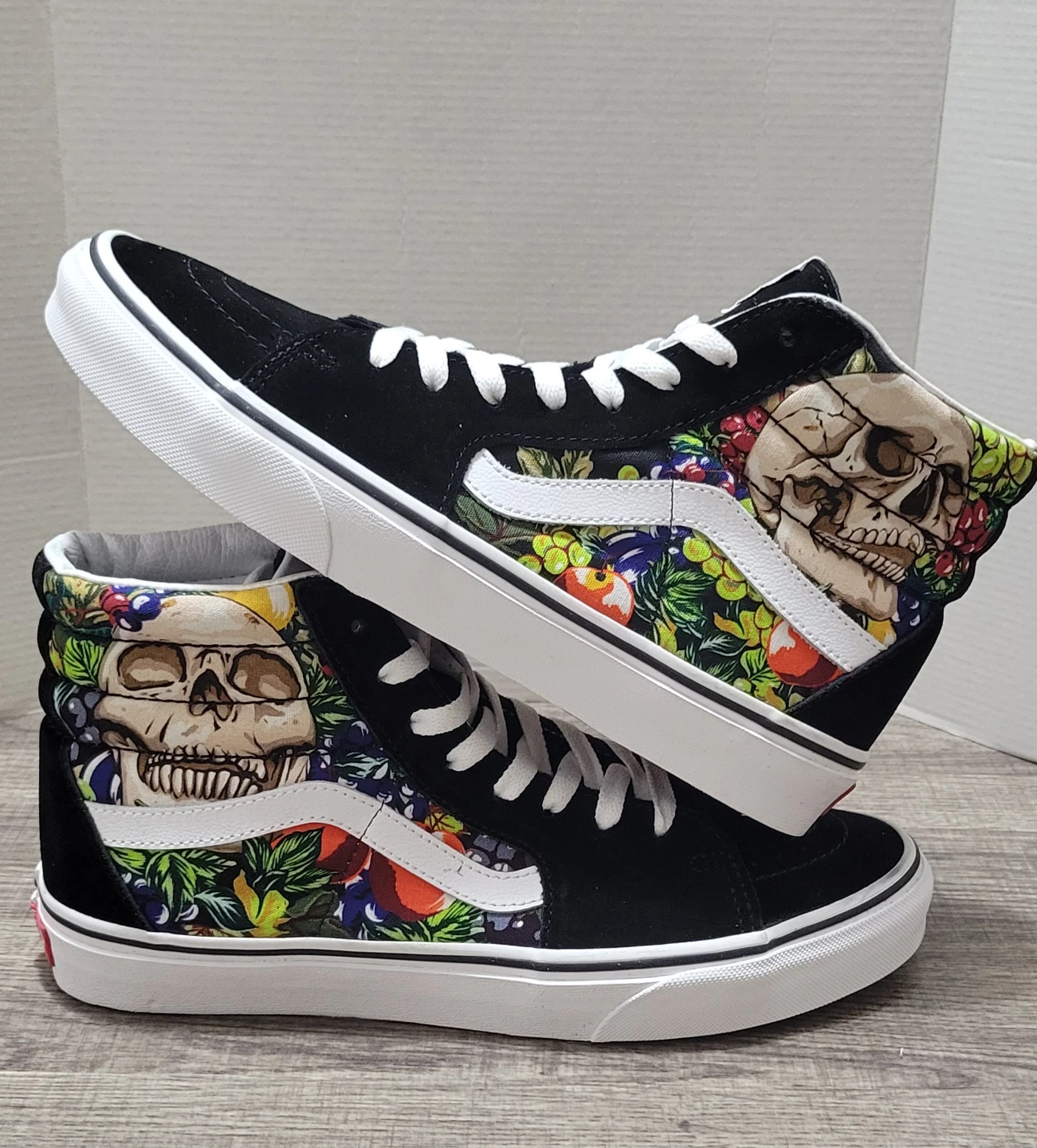 Vans SK8-Hi Skull Fruit Print High Top Sneakers size 9.5 - photo 2