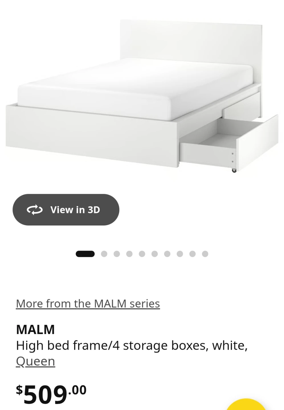 Ikea MALM Queen Bed Frame w/ 4 storage boxes - photo 3