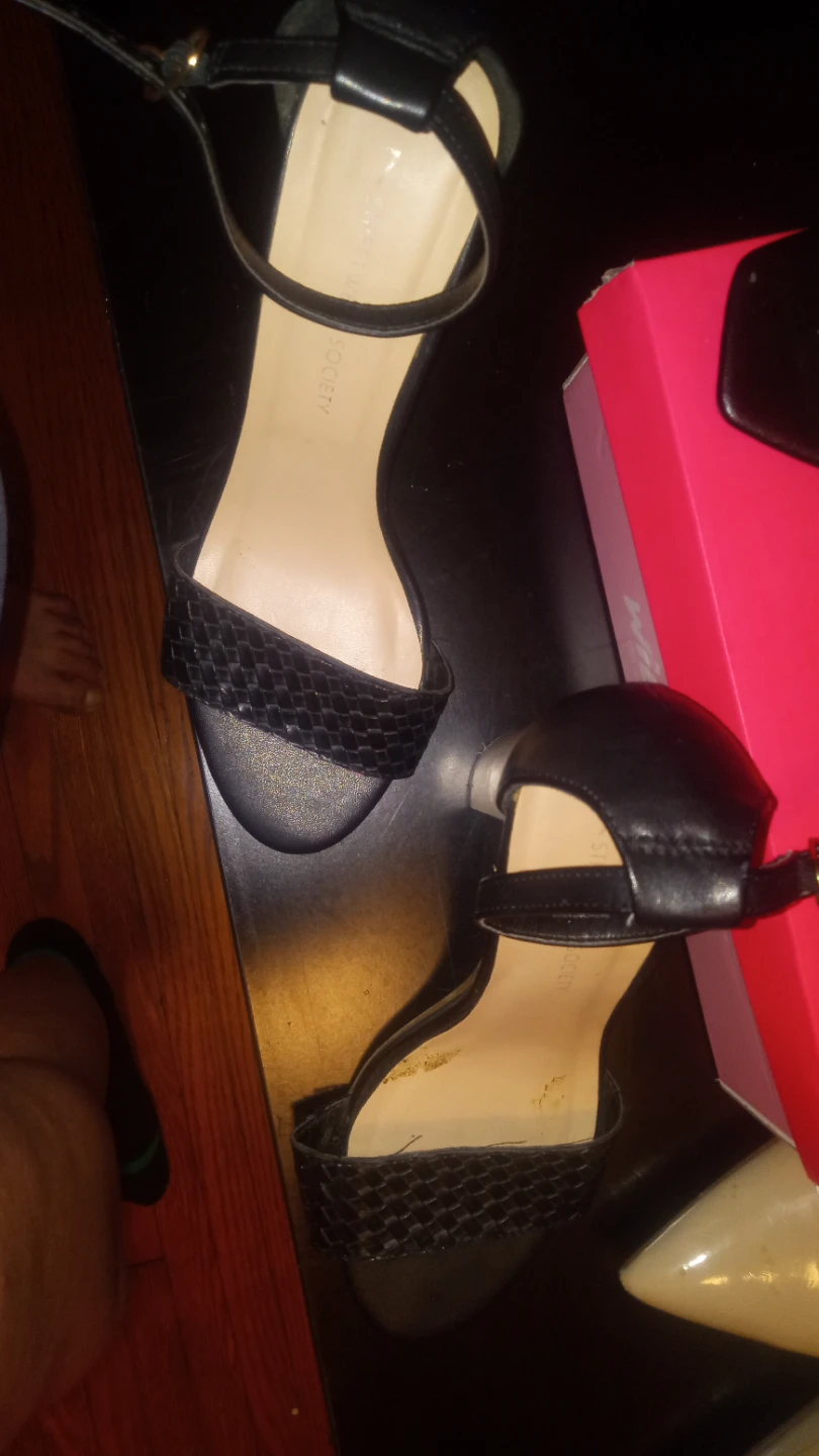 Black Strappy Heeled Sandals