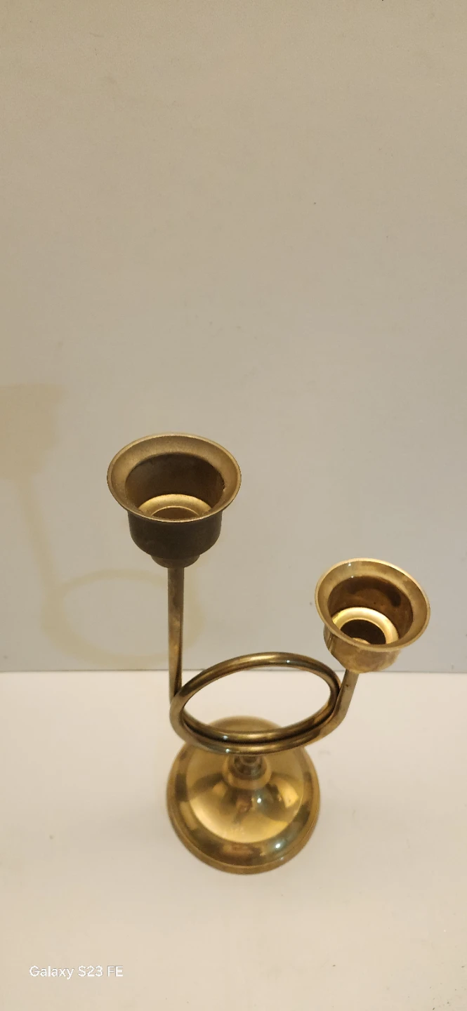 Brass 2-Candle Holder includes two candles - photo 5