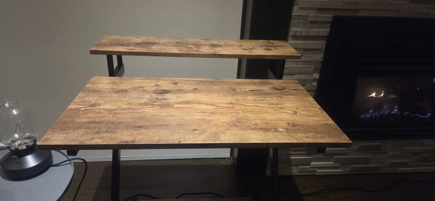 Rustic Wood Computer Desk with Riser - photo 2
