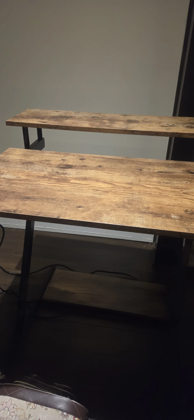 Rustic Wood Computer Desk with Riser - photo 3