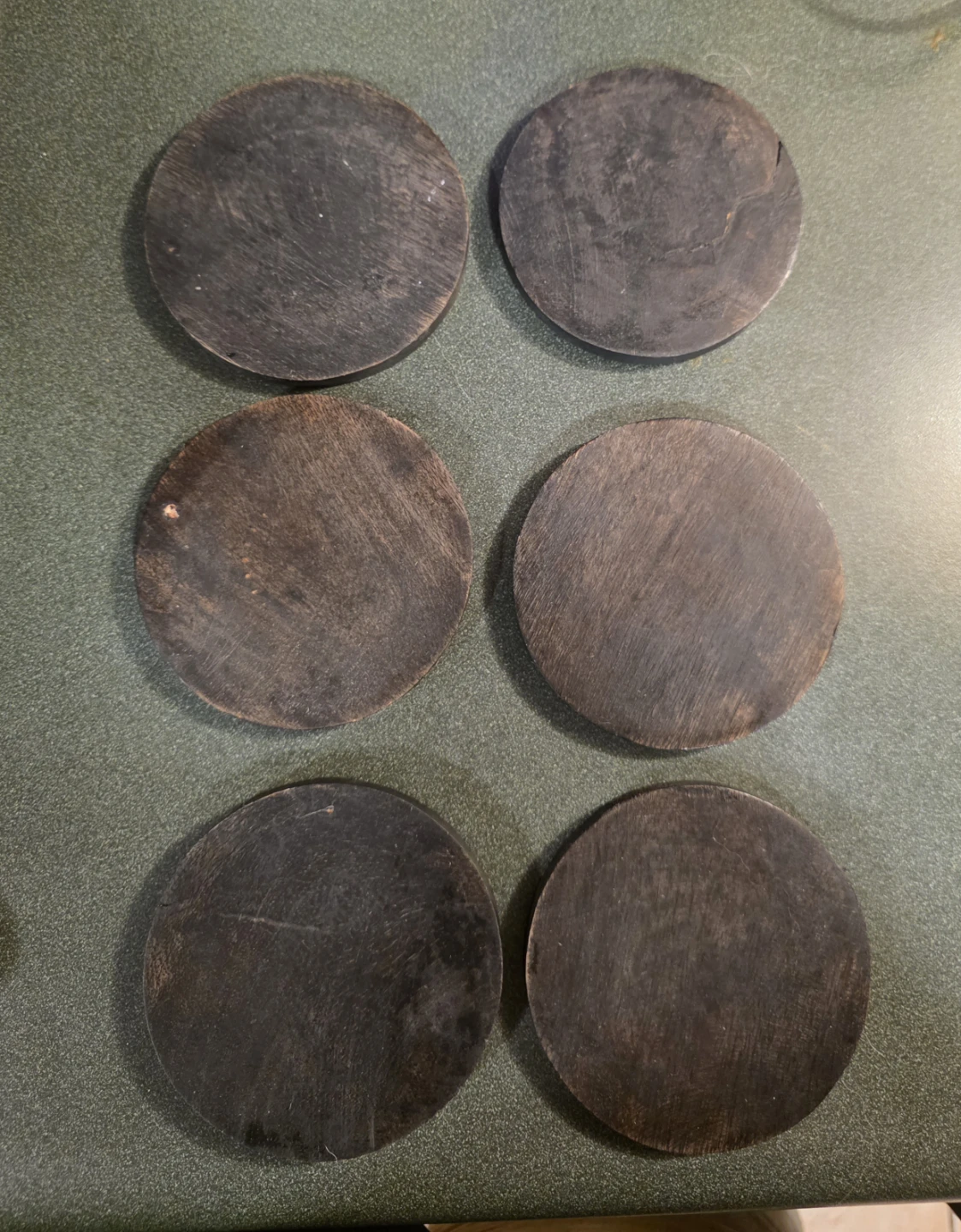 6 wooden coasters