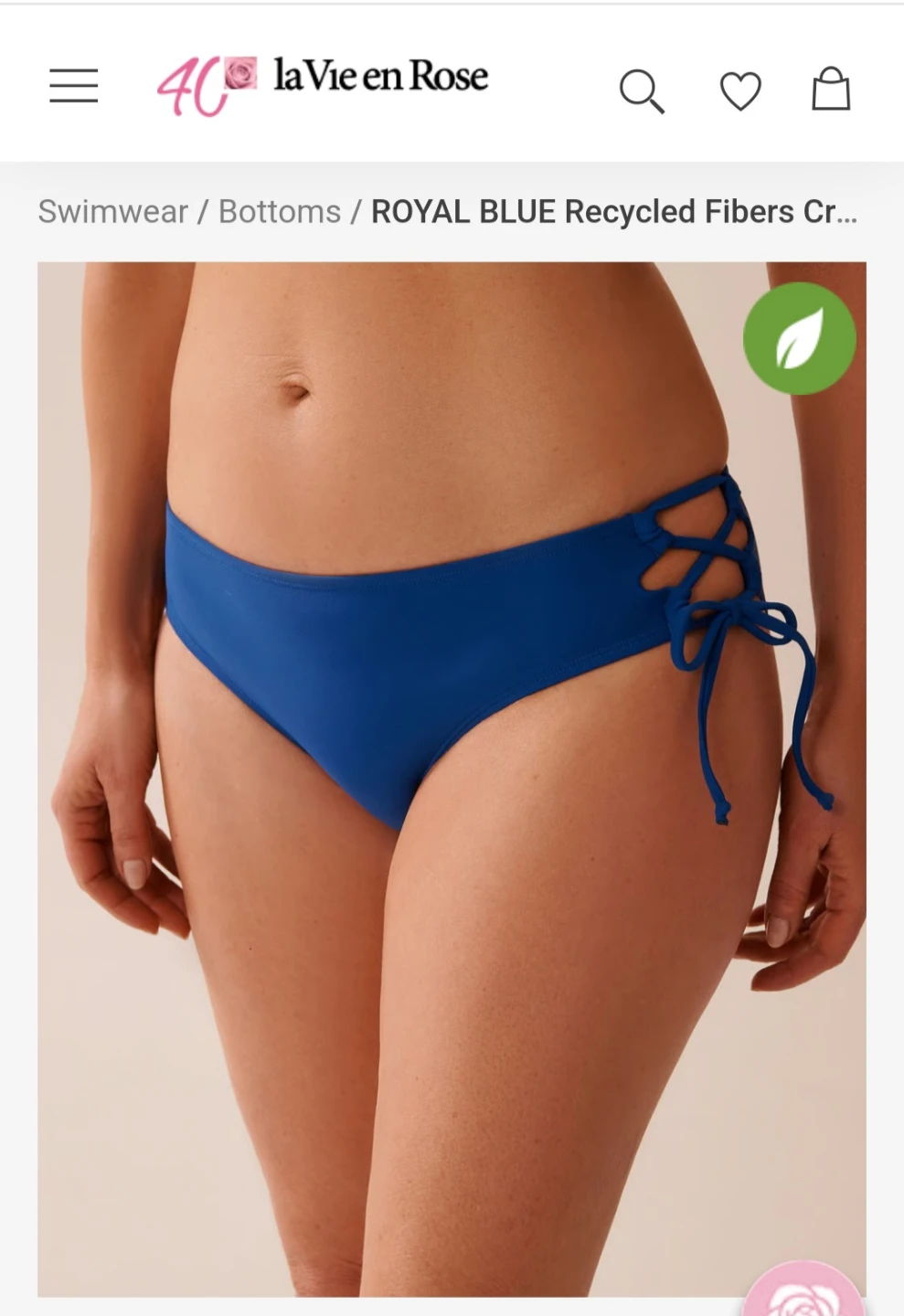 La Vie en Rose - Royal Blue Bikini Bottom M size - photo 4