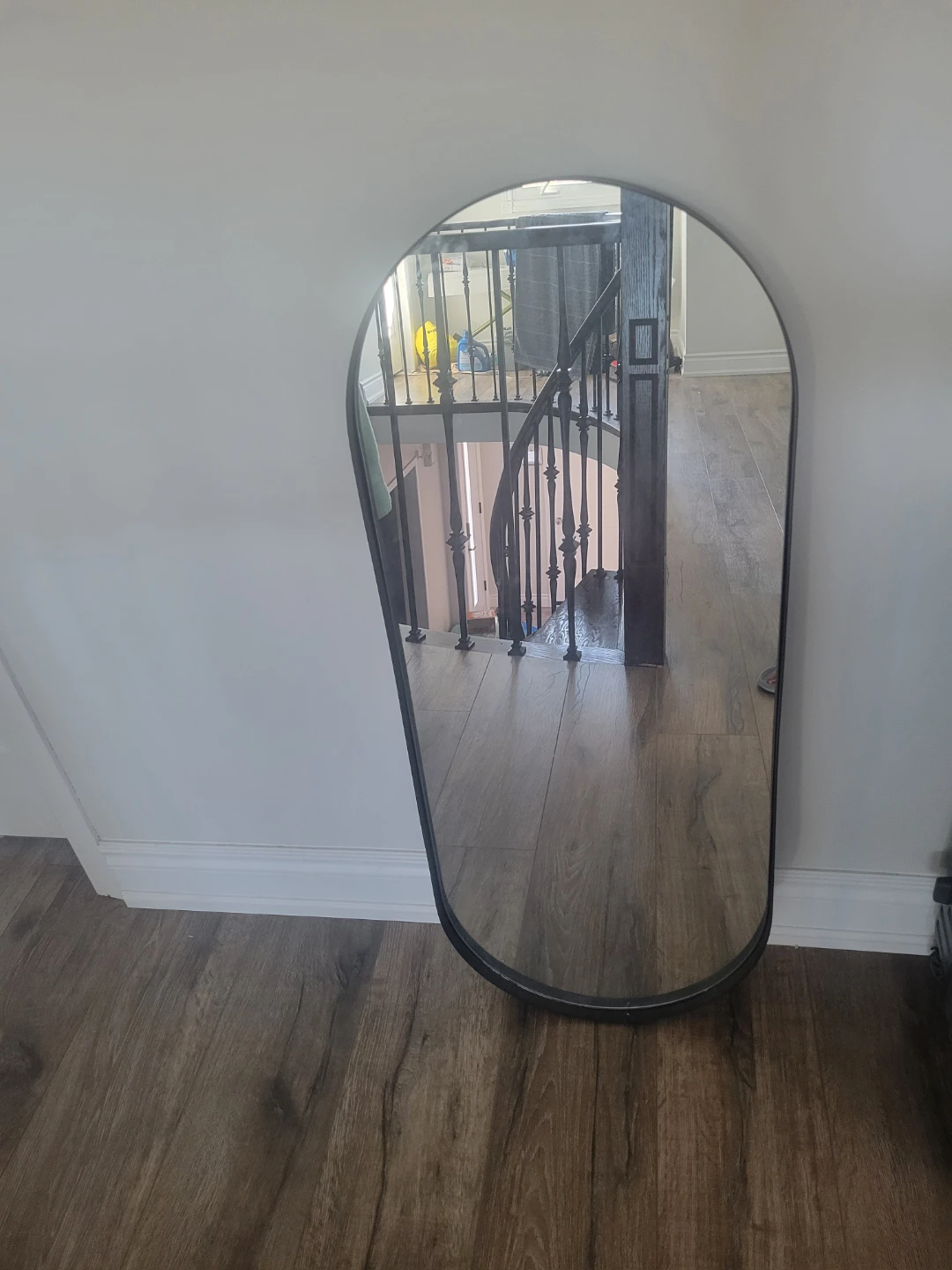 Black metal full length mirror