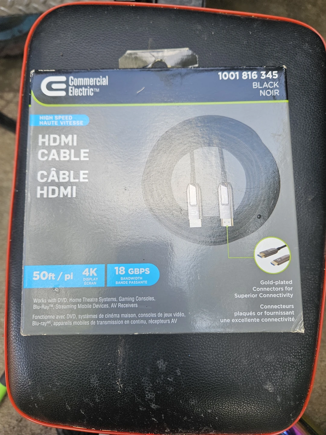 Commercial Electric High Speed HDMI Cable - Black, 50ft