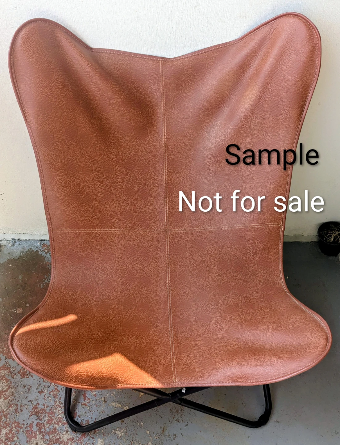 Brand New In Box - Malvern Faux Leather Butterfly Chair (Brown) - photo 5