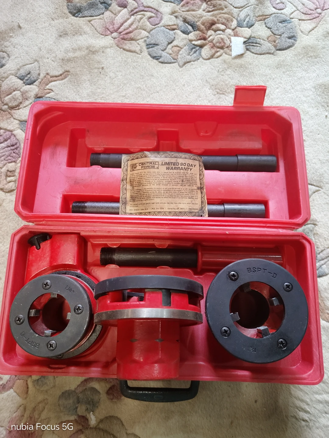 Central Forge Pipe Threader Die Set
