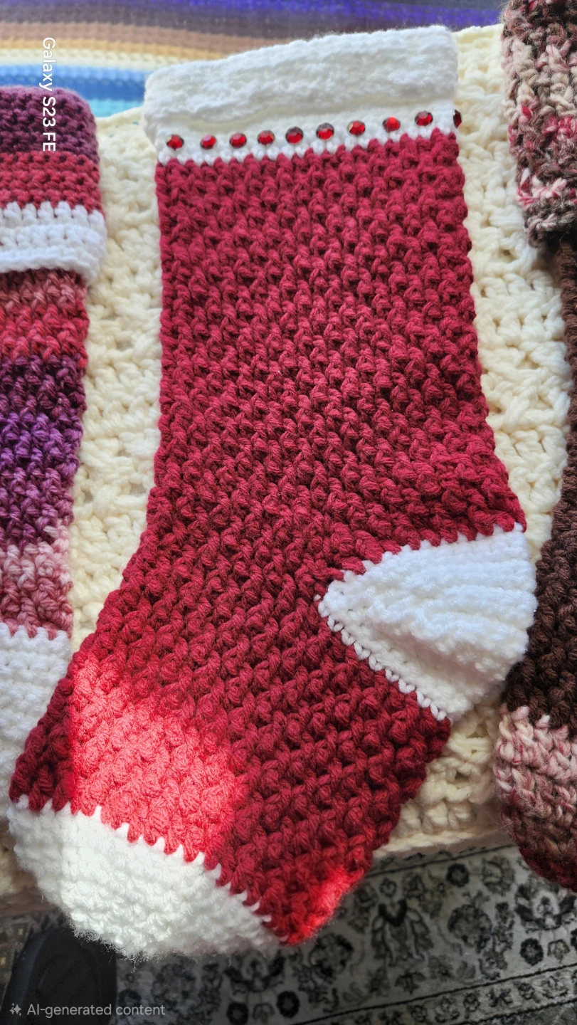 Crochet Christmas Stockings Medium $24 EACH - photo 3