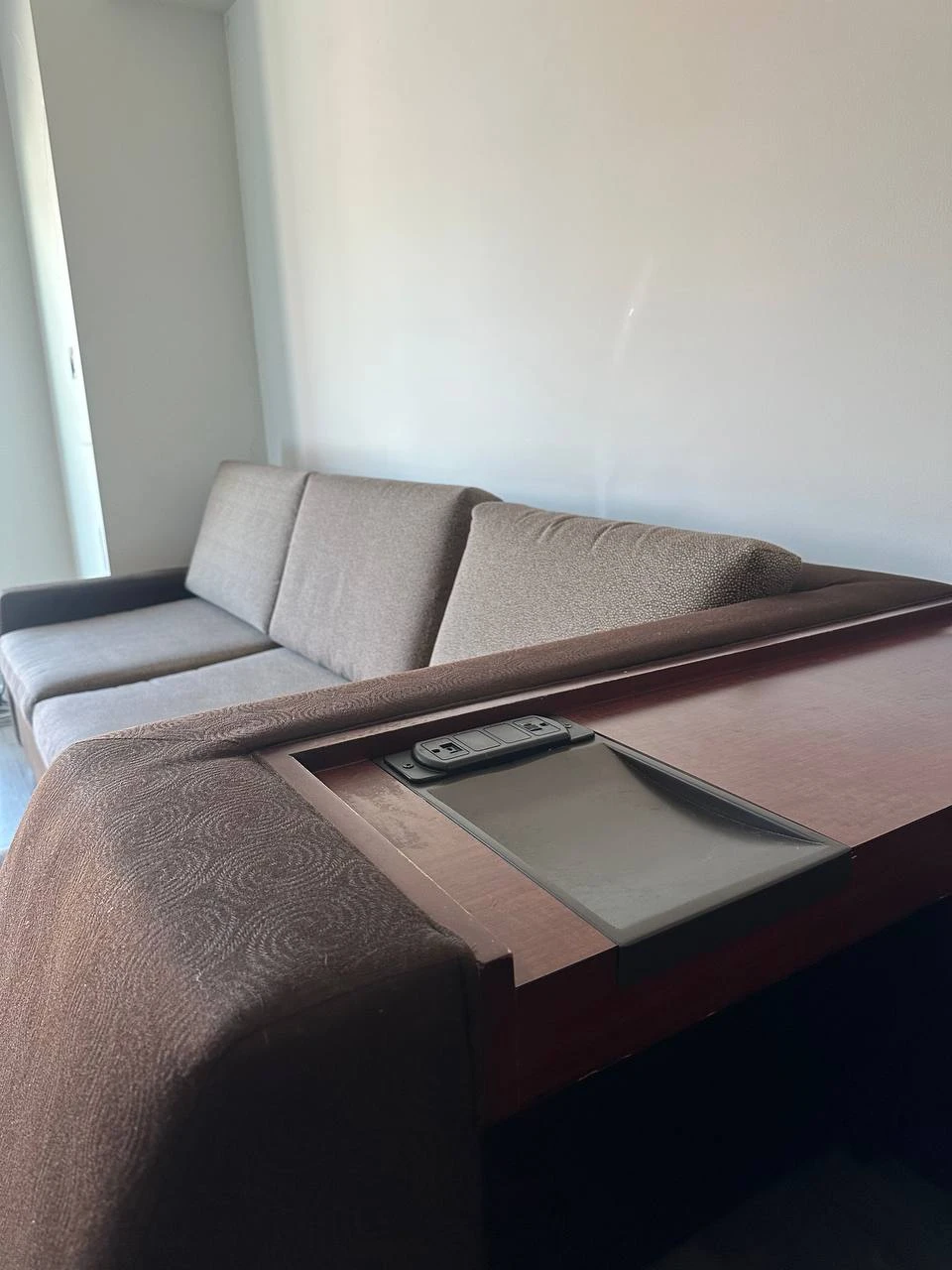 Brown Sectional Sofa Bed with Pull-out Mattress - photo 5