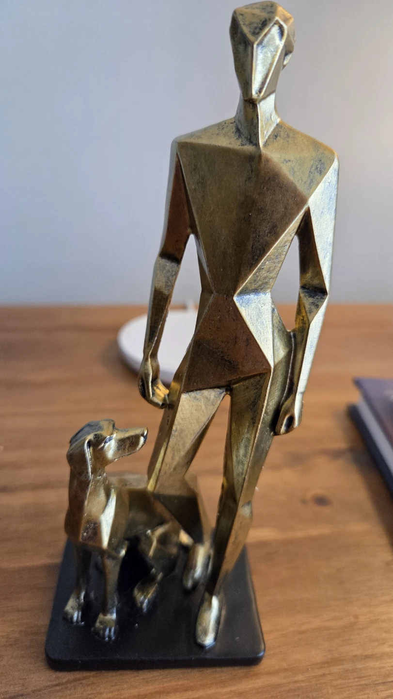 Furever Friends - Man & Dog Sculpture Figurine Display *new - photo 4