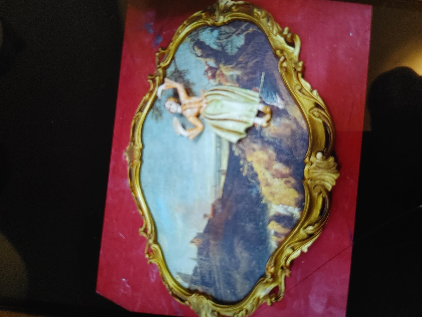 Decorative Wall Plaque with Figurine