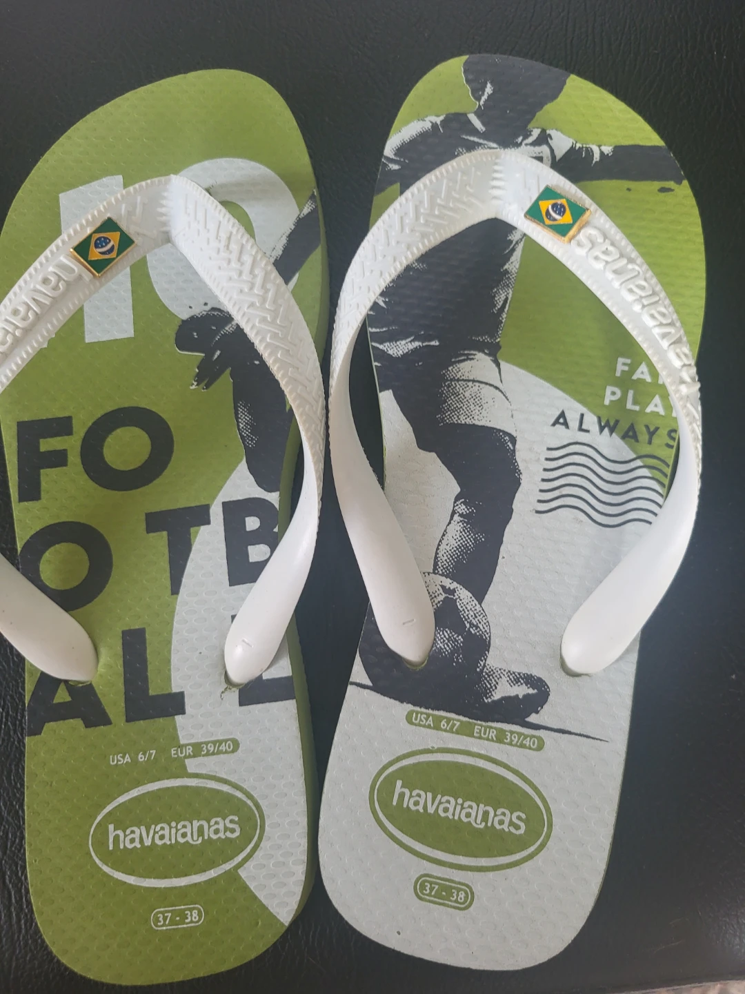 Havaianas Flip Flops Size 6/7 Green