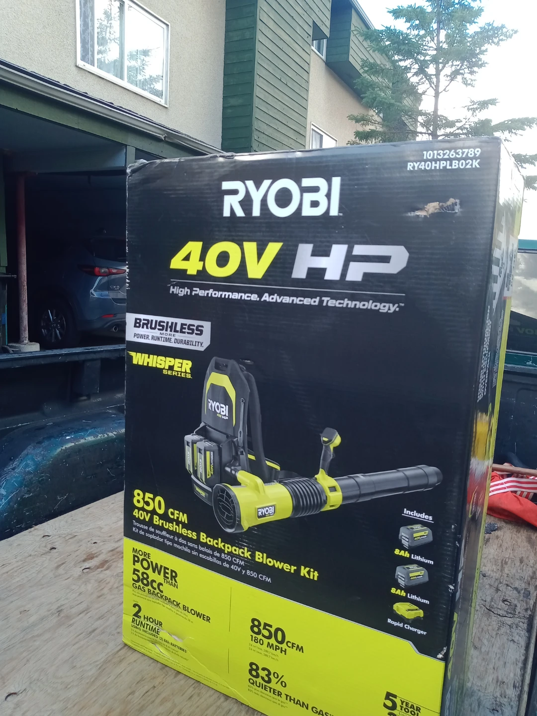 Ryobi 40 V hp back pack blower kit