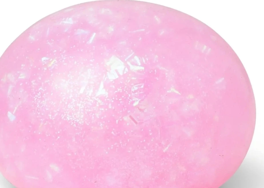 Pink Glitter Squishy Ball Toy - photo 2