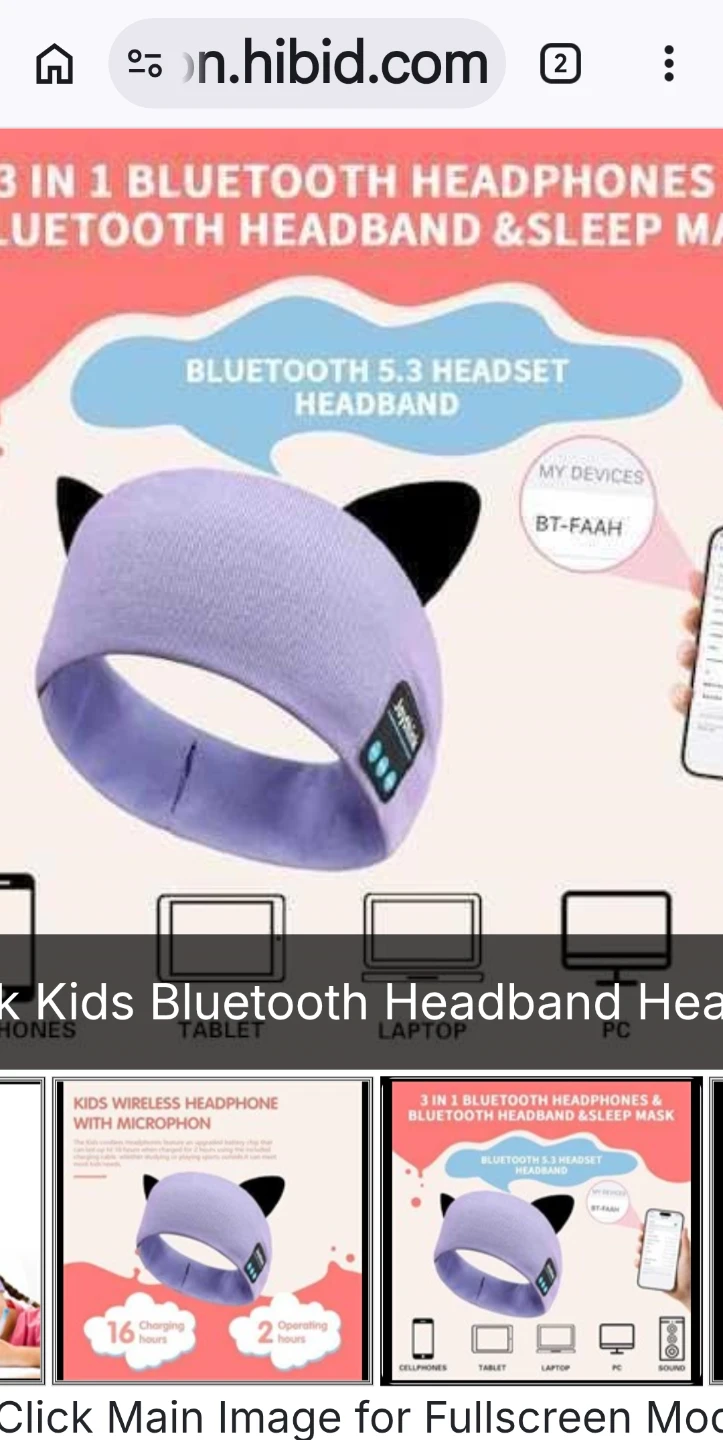 Kids Bluetooth Headband & Sleep Mask