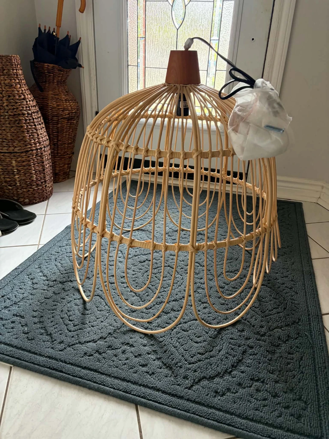 Rattan Pendant Light Shade - photo 2