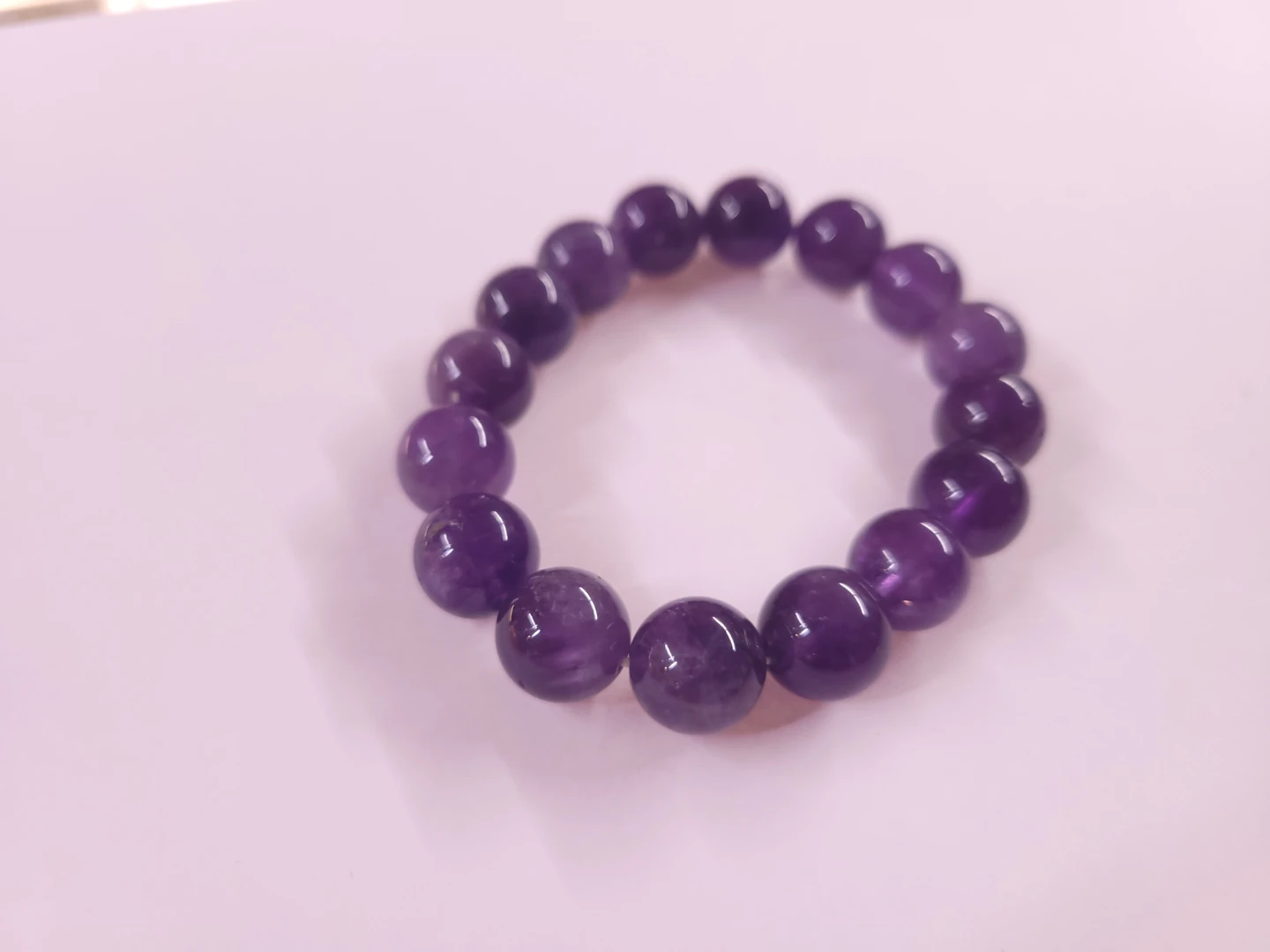 High Quality Amethyst Beaded Bracelet - photo 3