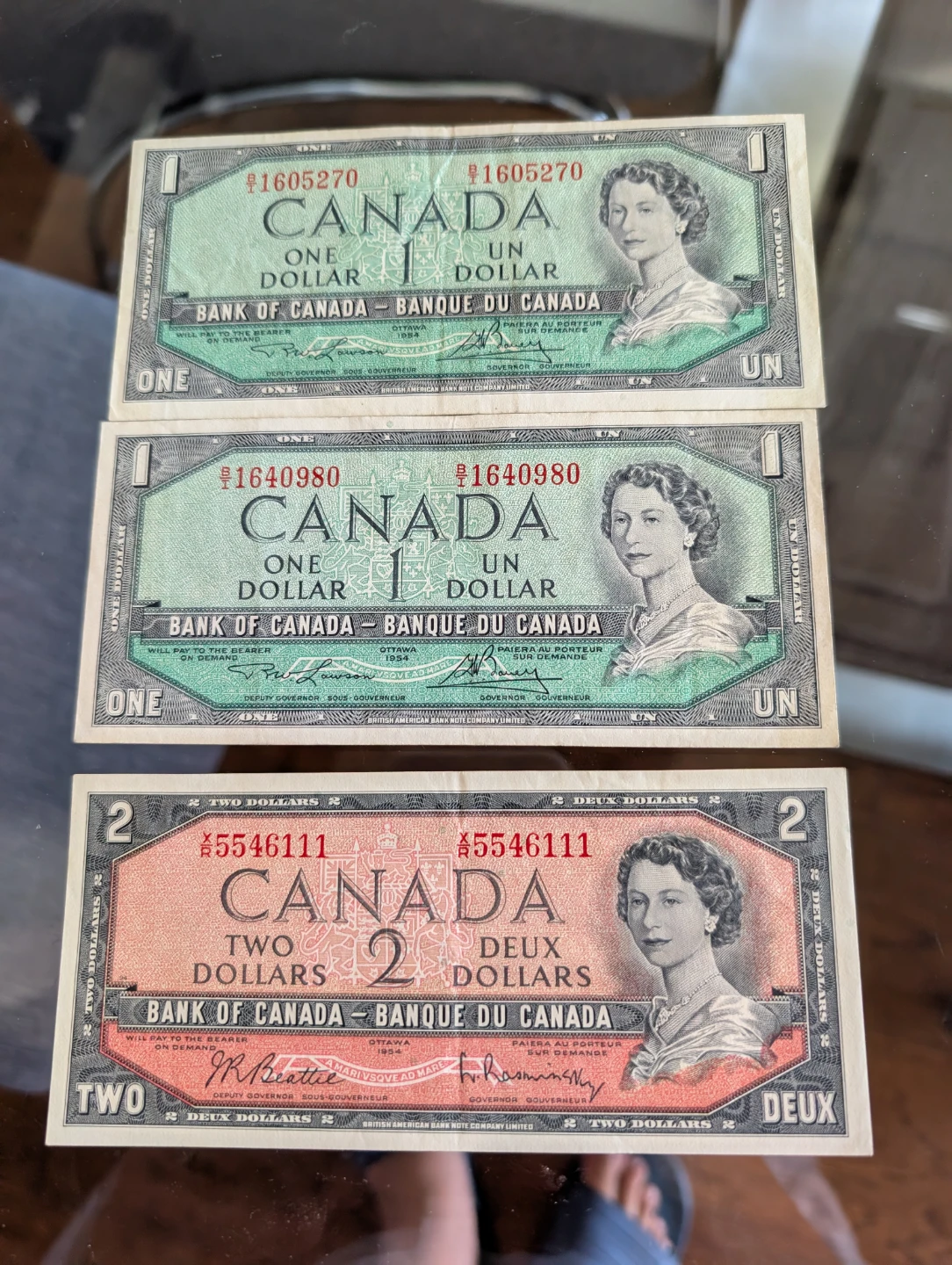 Canada Bank Notes - One and Two Dollars