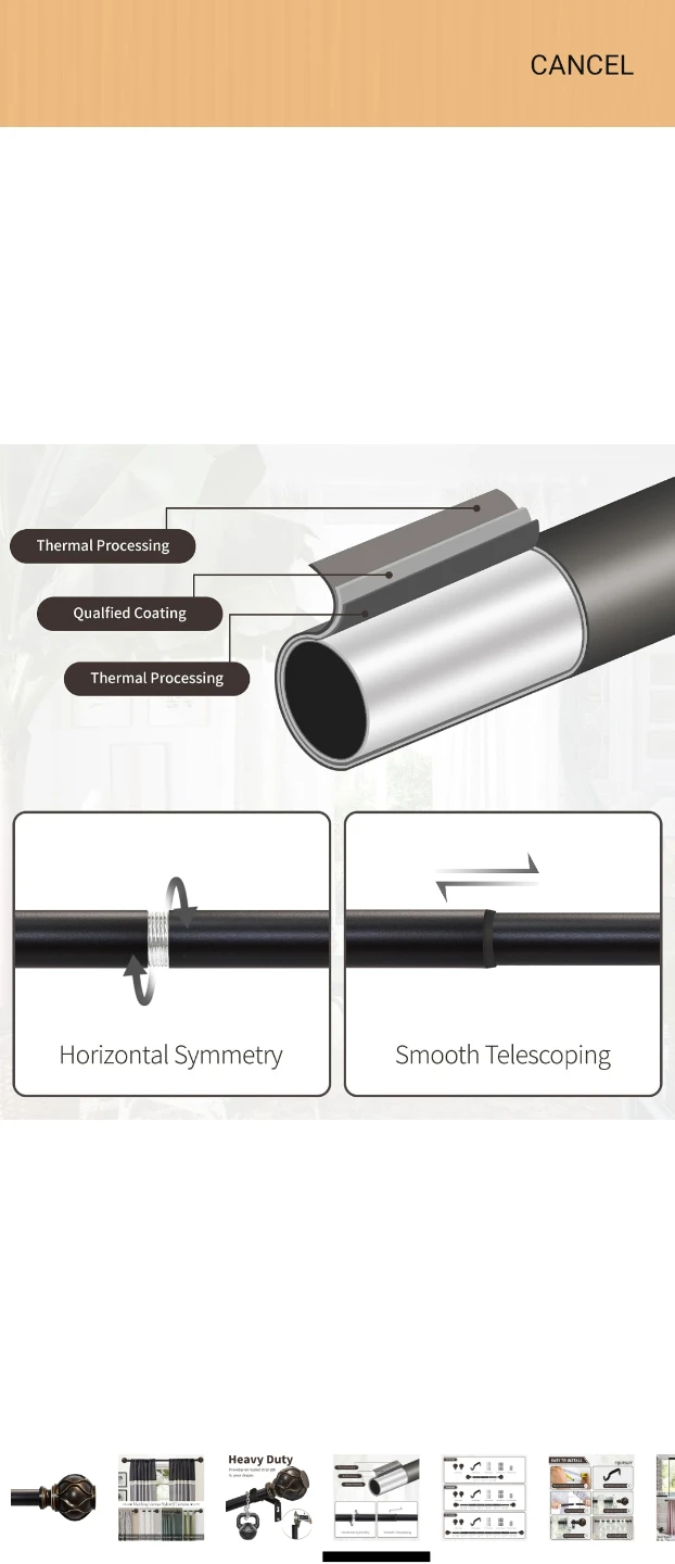 Heavy Duty Curtain Rod - photo 4