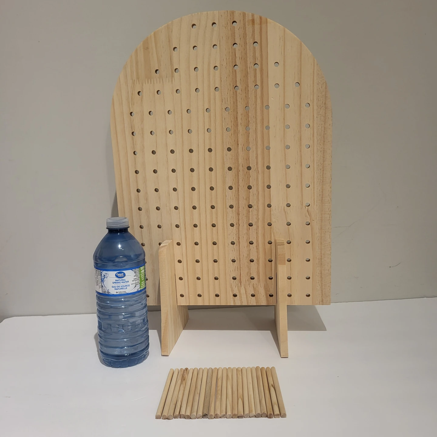 Wooden Pegboard Display Stand with Pegs - photo 4