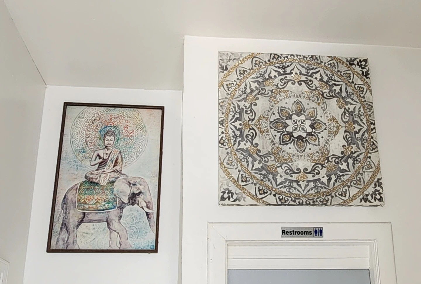 Mandala Wall Art with Glitter Accents