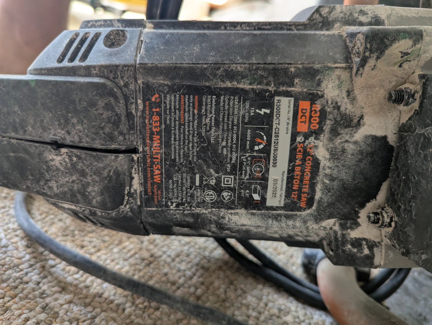 R300DCT 12" Electric Concrete Saw - photo 5