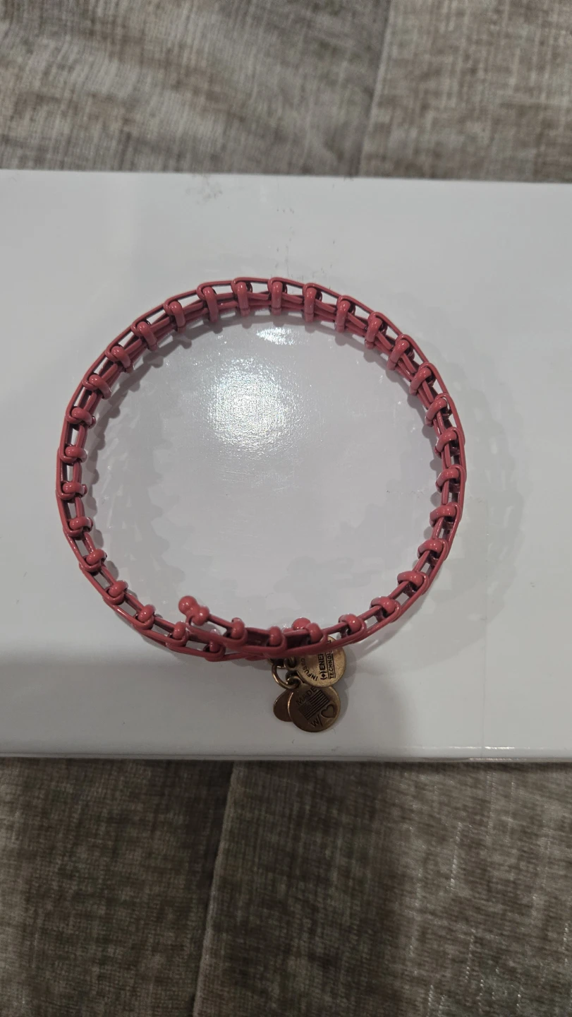 Alex and Ani Dark Pink/Dusty Rose Woven Bangle Bracelet - photo 2