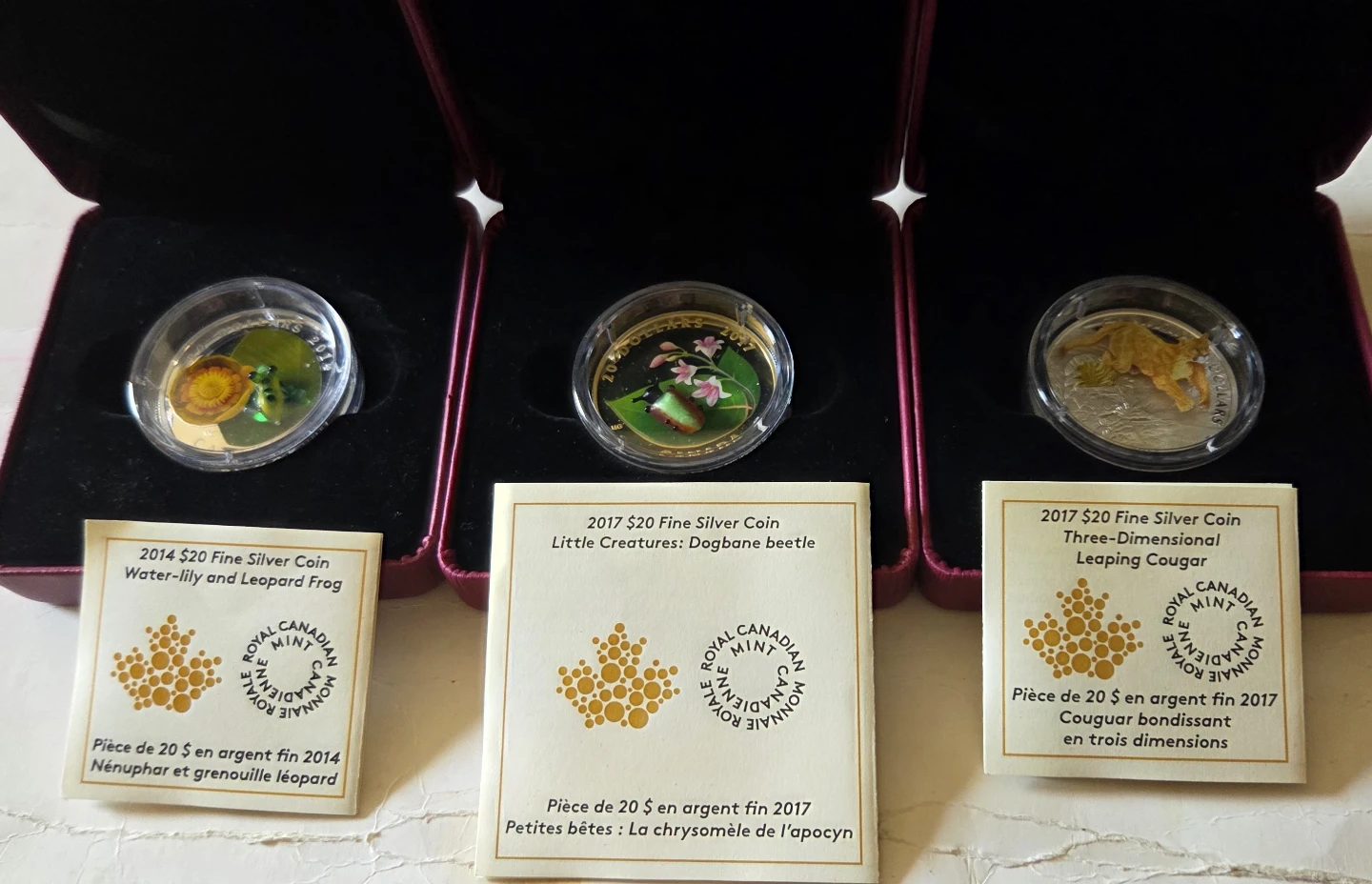Royal Canadian Mint 2014 & 2017 $20 Fine Silver Coins - photo 2