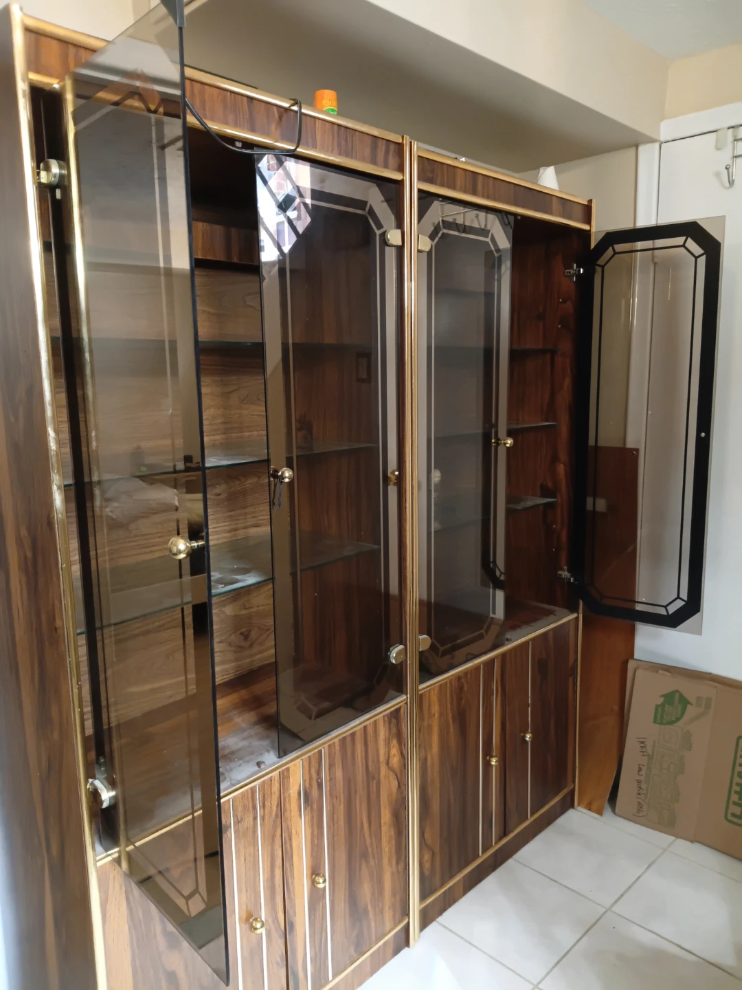 Vintage Display Cabinet with Glass Doors - photo 3